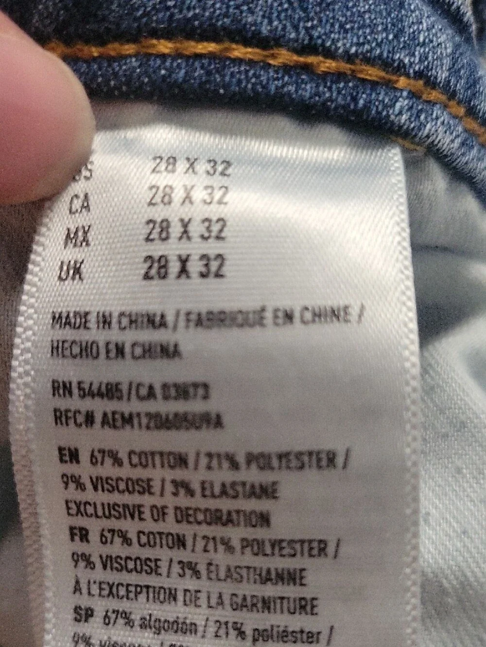 American Eagle Outfitters Men’s Faded Blue Straight Jeans